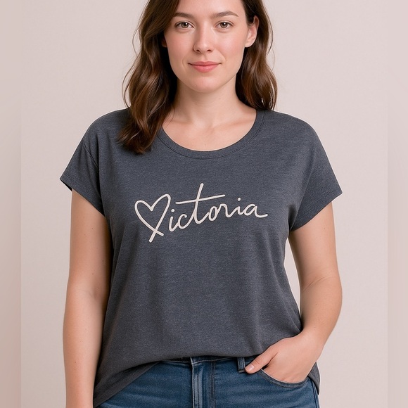 Victoria's Secret Tops - Victoria's Secret Heather Gray Cap Sleeve T-Shirt, size small